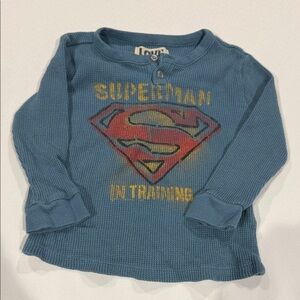 Superman in Training Long Sleeve Kids Tee